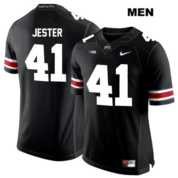 Ohio State Buckeyes Men's Hayden Jester #41 White Number Black Authentic Nike College NCAA Stitched Football Jersey VD19L06CN